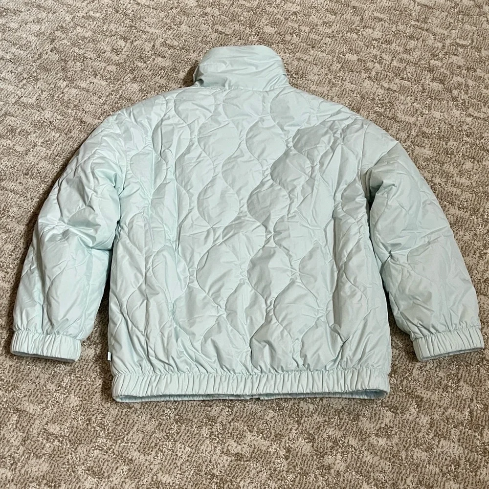 Athleta Girl Reversible Warm + Fuzzy Jacket in Halycon Blue—Medium - Picture 9 of 11